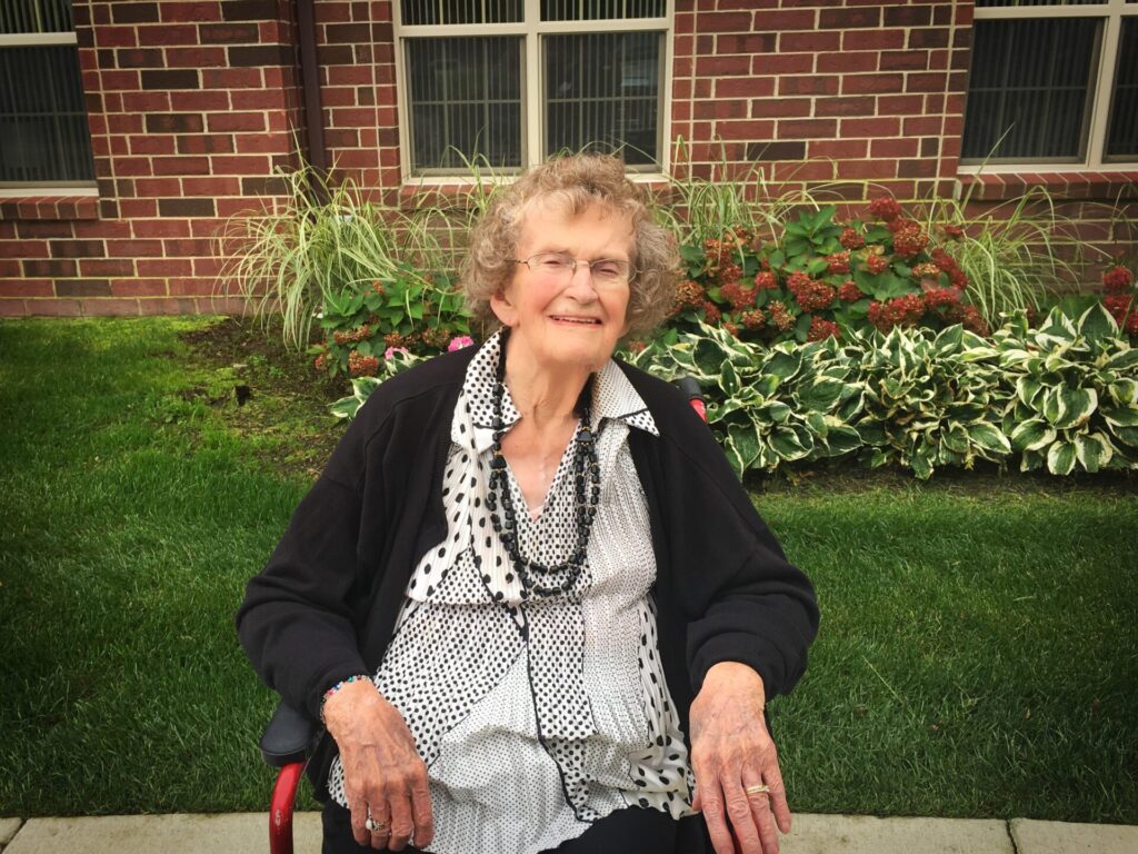 Evelyn smiling portrait September 2017