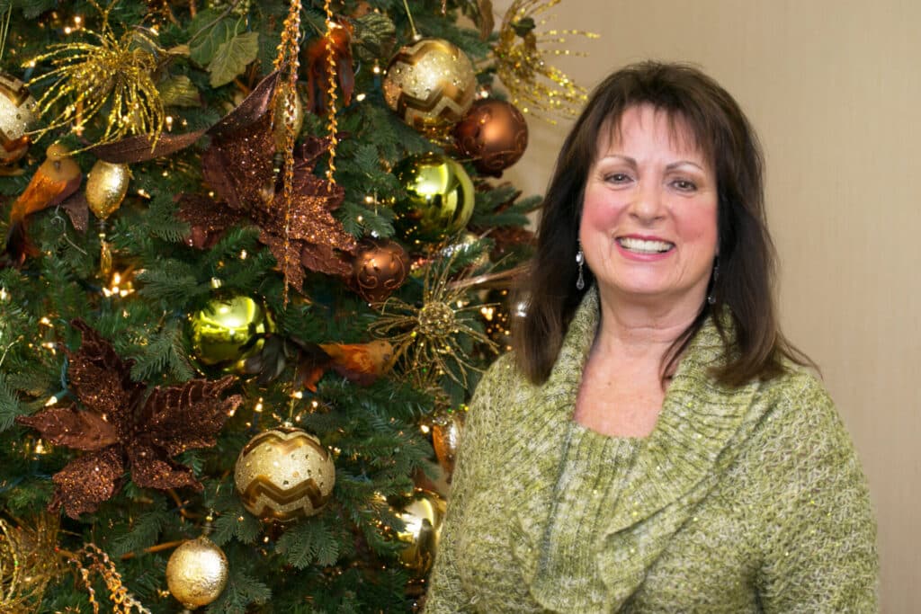 Holiday décor close-up on tree