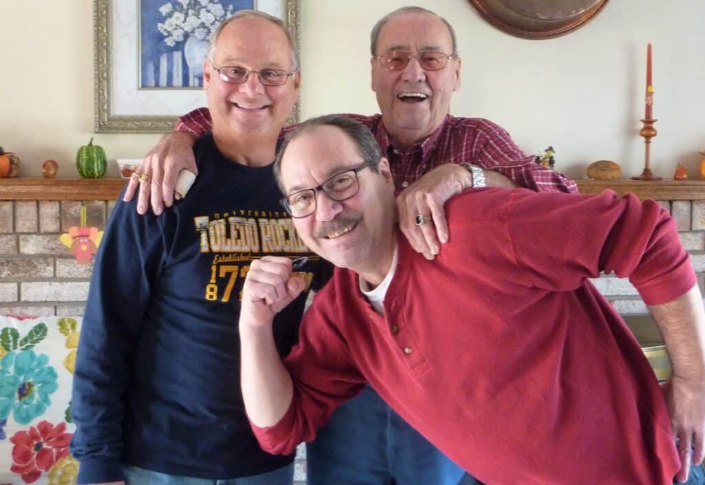 Group of seniors gathered at a social event