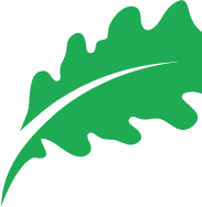 Oakmont green leaf vector logo